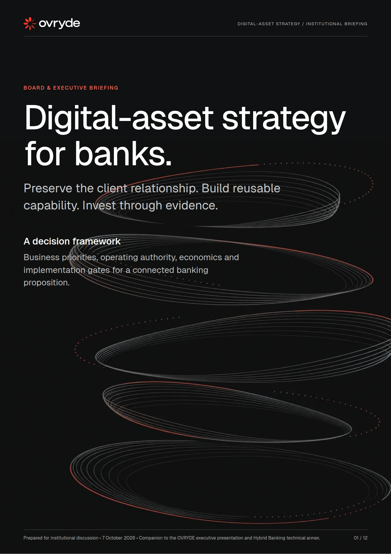 Preview of OVRYDE: digital-asset strategy for banks.